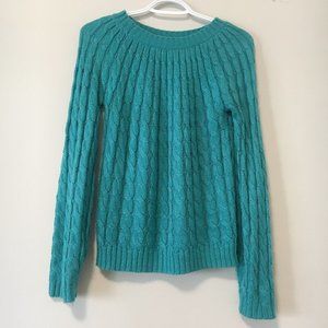 blue-green thin sweater knit